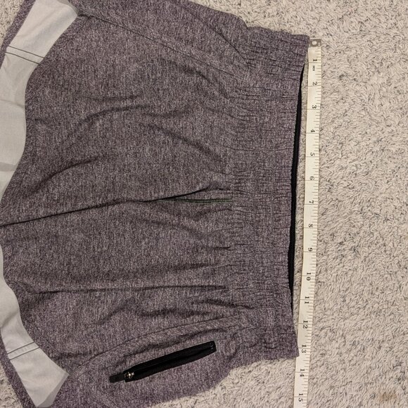 Lululemon Tracker Shorts V Women's Size 8 Black Heather Zip Pocket Running Gym - Picture 6 of 10
